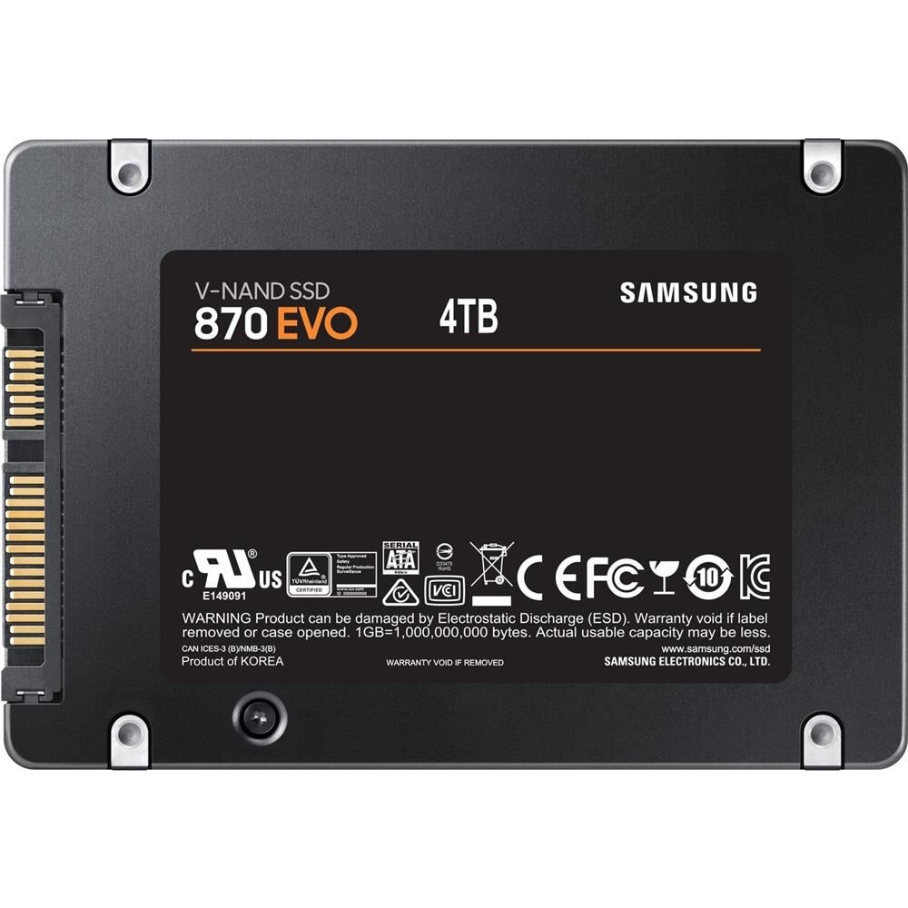 Samsung 4TB 870 Evo 560MB-530MB-s Sata 2.5'' SSD (MZ-77E4T0BW)