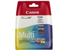 Canon CLI-526 Cyan-Magenta-Yellow Mavi-Kırmızı-Sarı 3'lü Multipack Mürekkep Kartuş