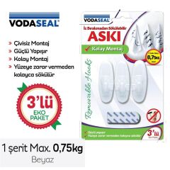 Vodaseal Hs-09  Sökülebilir 3lü Oval Askı Beyaz