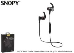 Snopy SN-J7BT Mobil Telefon Uyumlu Bluetooth Kulak içi Gri Mikrofonlu Kulaklık