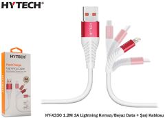 Hytech HY-X330 1.2M 3A Lightning Kırmızı-Beyaz Dat