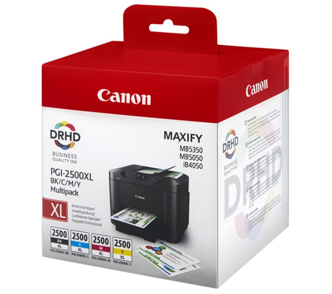 Canon PGI-2500XL Black-Cyan-Magenta-Yellow Siyah-Mavi-Kırmızı-Sarı Multipack 4'lü Mürekkep Kartuş