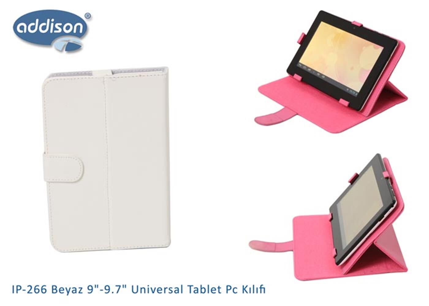 Addison IP-266 Beyaz 9''-9.7''Universal Tablet Kılıf