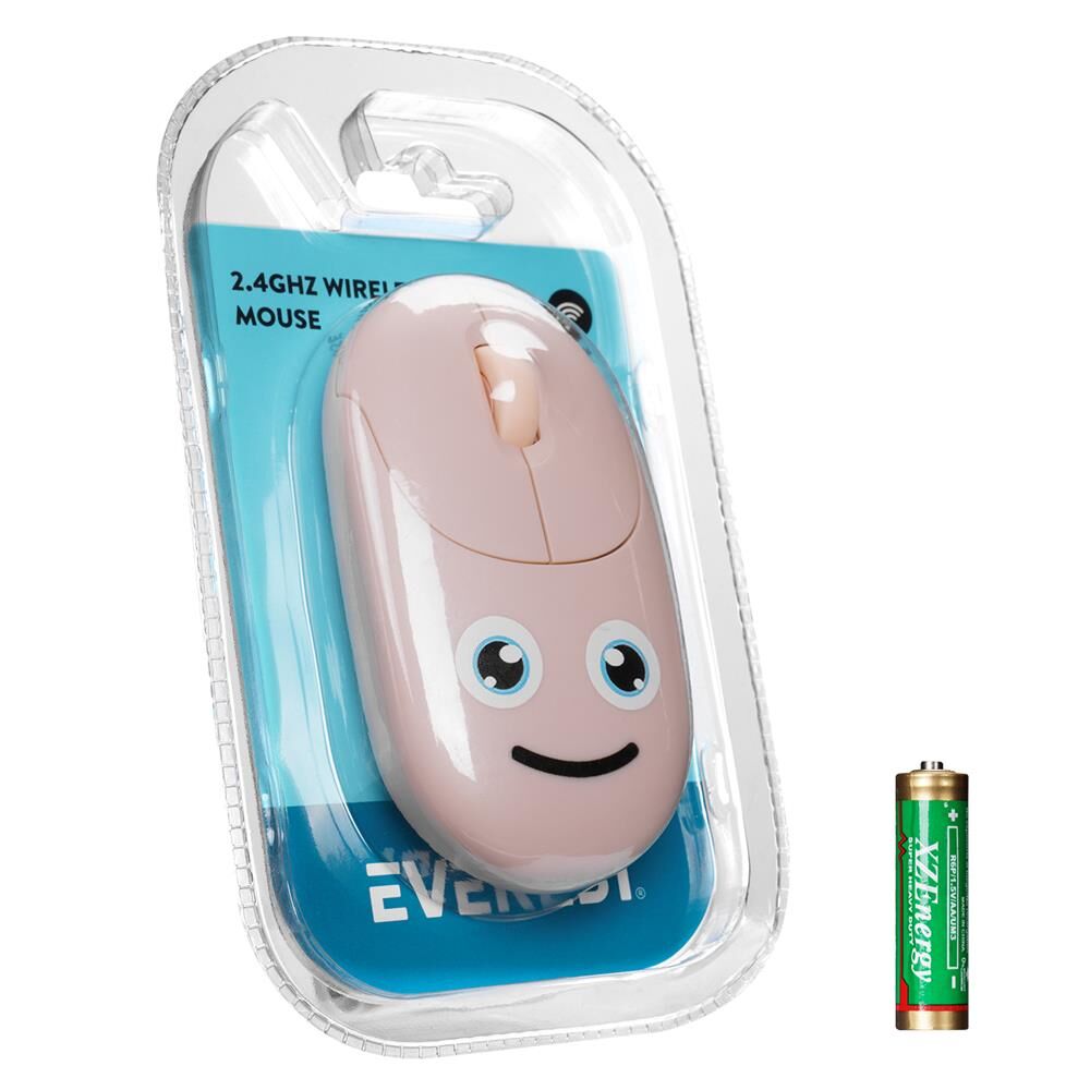 Everest SM-26 FASHION 2.4Ghz Pembe Kabartmalı Kablosuz Mouse