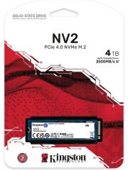 Kingston 4TB Nv2 M.2 2280 Nvme SSD (3500-2800MB-S) SNV2S-4000G Ssd Disk