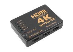 S-link SL-HSW4K55 HDMI 5TO1 SWITCH 4K-2K, IR +Adaptör