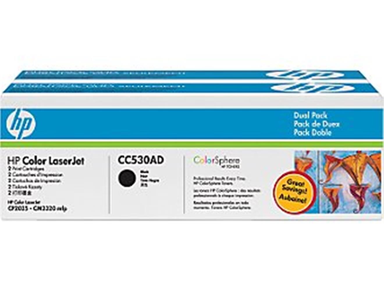 HP 304A Black Siyah Çiftli 3.500 Sayfa Toner CC530AD