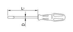 Vıp-tec Art Düz Tornavida 6,5x125MM 6100-63