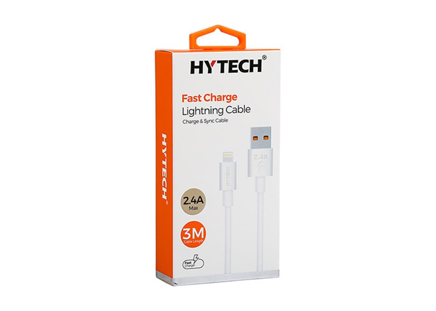 Hytech HY-X99 3m 2.4A Usb to Lightning Beyaz Data + Sarj Kablosu