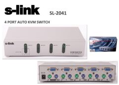 S-link SL-2041 4pc-1mn vga+ps-2 Otomatik Kvm Switch