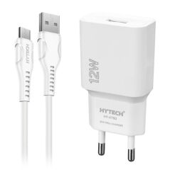 Hytech HY-XT50T 12W 5V 2.4A Type USB-C Beyaz Kablo + Ev Şarj Adaptör