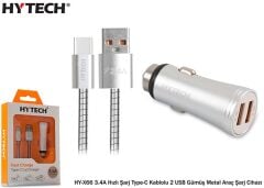 Hytech HY-X66 3.4A Hızlı Şarj Type-C Kablolu 2 USB