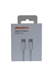 Megatech CC22 1mt Usb Type-C to Type-C Şarj ve Data Kablosu