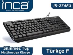 Inca IK-274FU f-usb Multimedya Black Laser Prınt Klavye