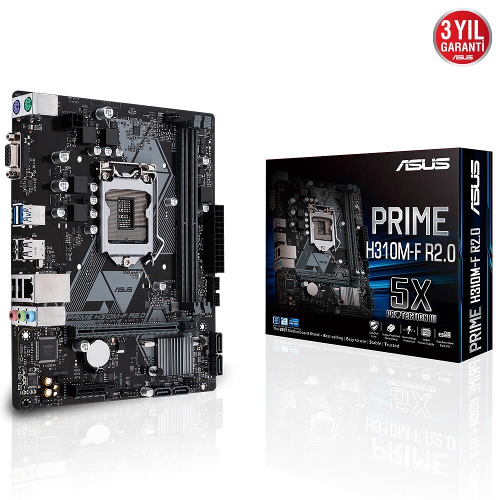 Asus Prime H310M-F R2.0 Intel H310 Soket 1151 DDR4 2666MHz uATX Anakart