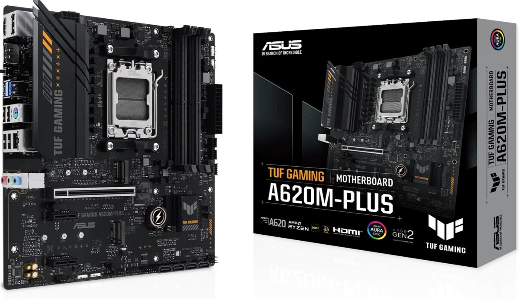 Asus TUF GAMING A620M-PLUS 6400mhz(OC) RGB M.2 AM5 mATX DDR5 Anakart