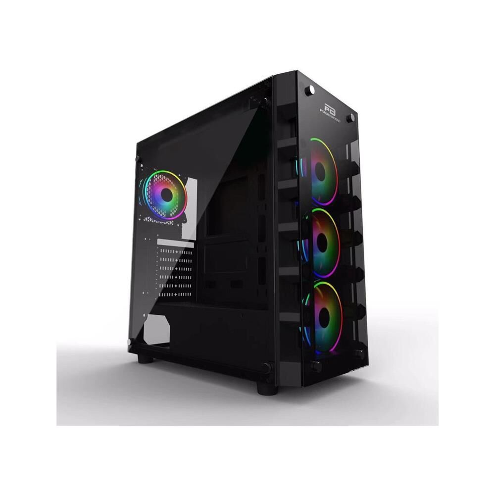 PowerBoost X59RGB-650W 80+ USB 3.0 Tempered Glass 6 x RGB Fanlı Gaming Kasa (JBST-X59RGB-650)