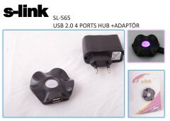 S-link SL-565 4 Port 2.0 Adaptörlü Usb Çoklayıcı