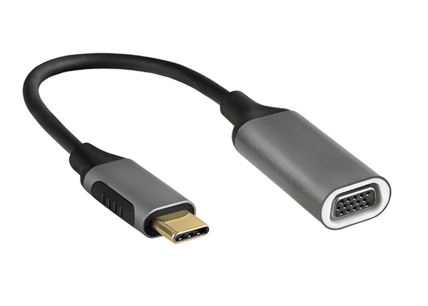 S-link Swapp SW-U5145 Gri Metal Type-C to VGA Adaptör