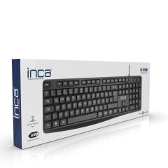 Inca IK-275QU Multimedya Soft Touch Black Keyboard (Kablo Uzunluğu 1,35 mt) (10 Milyon TuşTıklama)