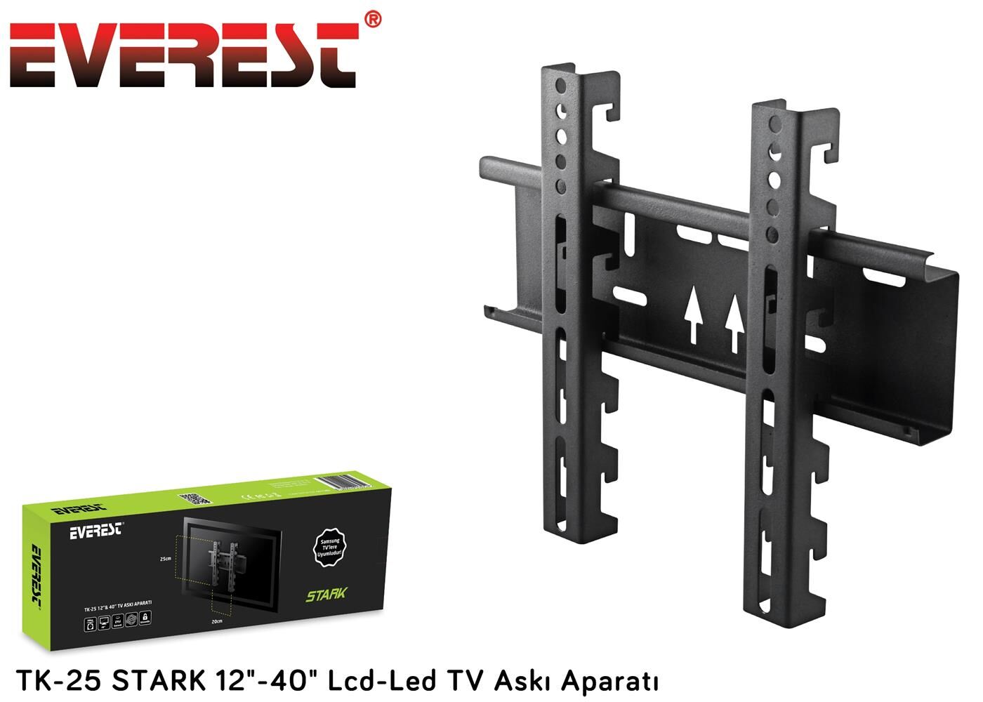 Everest TK-25 12''-40'' Sabit Askı Aparatı