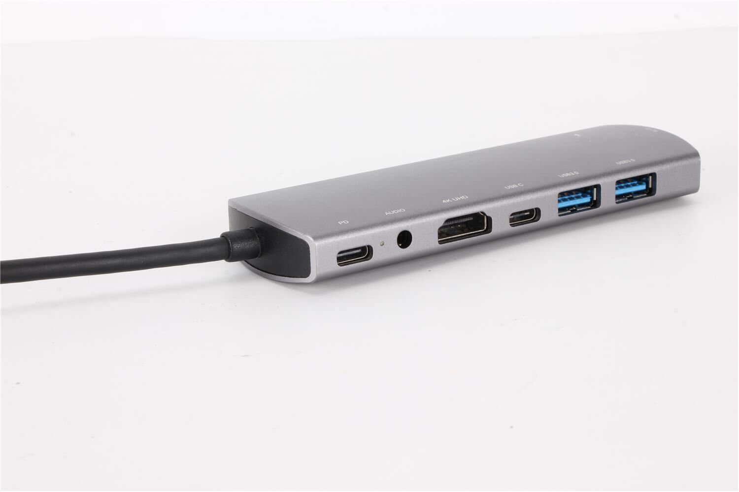 Vcom CU465 Type-C To HDMI+USB-2+RJ45+Audio+USB-C+PD Çoklayıcı