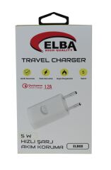 Elba Elb08 5W 1.2A Hızlı Şarj Akıllı Koruma Usb EV Şarj Kafa