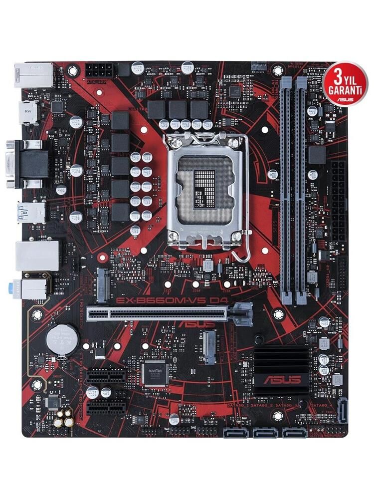 Asus EX-B660M-V5 D4 Ddr4 M2 Nvme HDMI Pcıe 4.0 1700P Matx Anakart