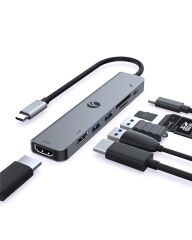 Vcom CUE39 Type-C To Hdmi(4K@60Hz)+Hdmi(1080P@60Hz)+Usb3.0+SD2.0+TF2.0+Pd 3.0 100W Çoklayıcı