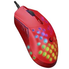 Rampage SMX-R66 ROCKET Ultra Hafif Kırmızı RGB Ledli 12000dpi Gaming Oyuncu Mouse