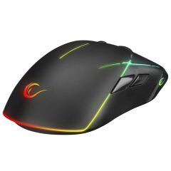 Rampage SMX-R115 GEAR-X 6400dpi Hareketli RGB Işıklı 9 Adet Makro Tuşlu Gaming Oyuncu Mouse