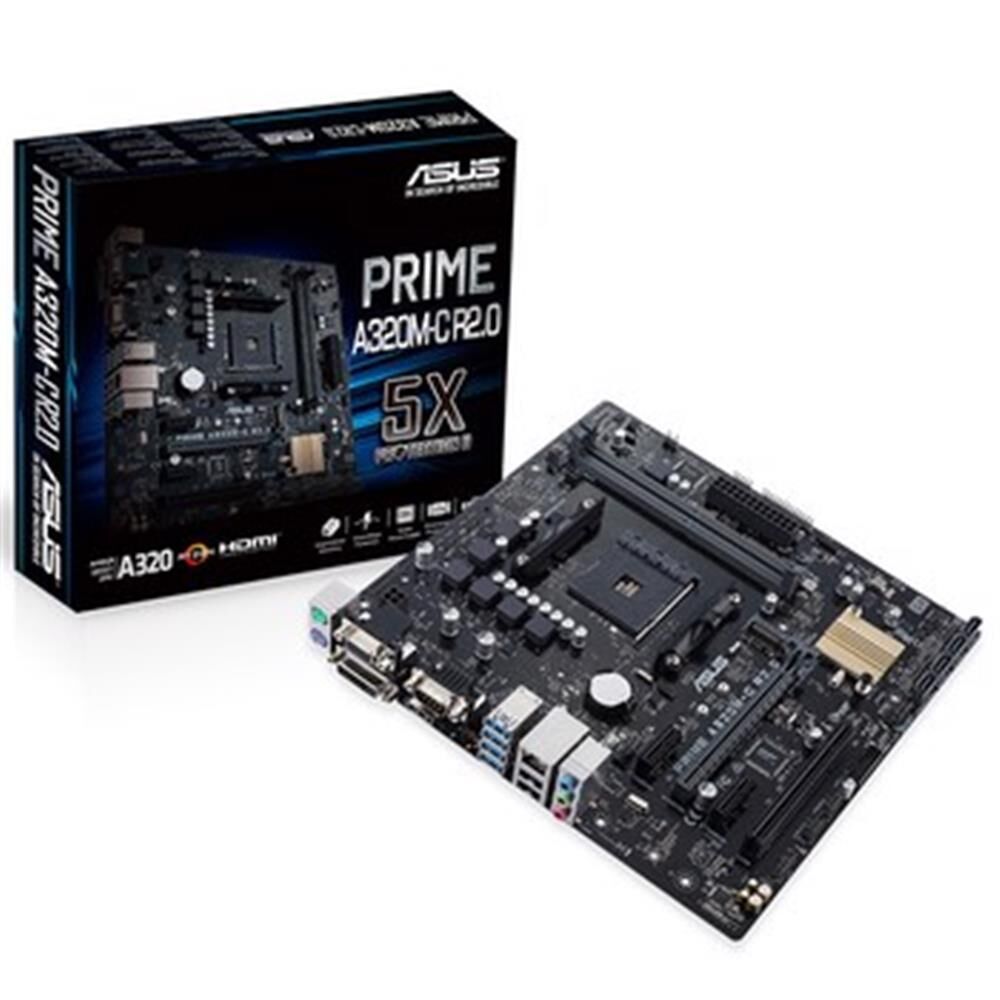 Asus Prime A320M-C R2.0 3200MHz(OC) DDR4 Soket AM4 M.2 VGA DVI HDMI mATX Anakart