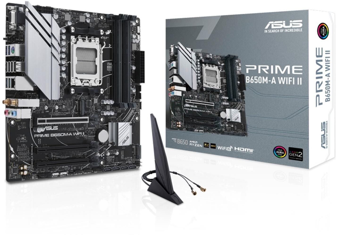 Asus Prime B650M-A WIFI II AMD B650 Soket AM5 DDR5 6400(OC)MHz mATX Gaming (Oyuncu) Anakart