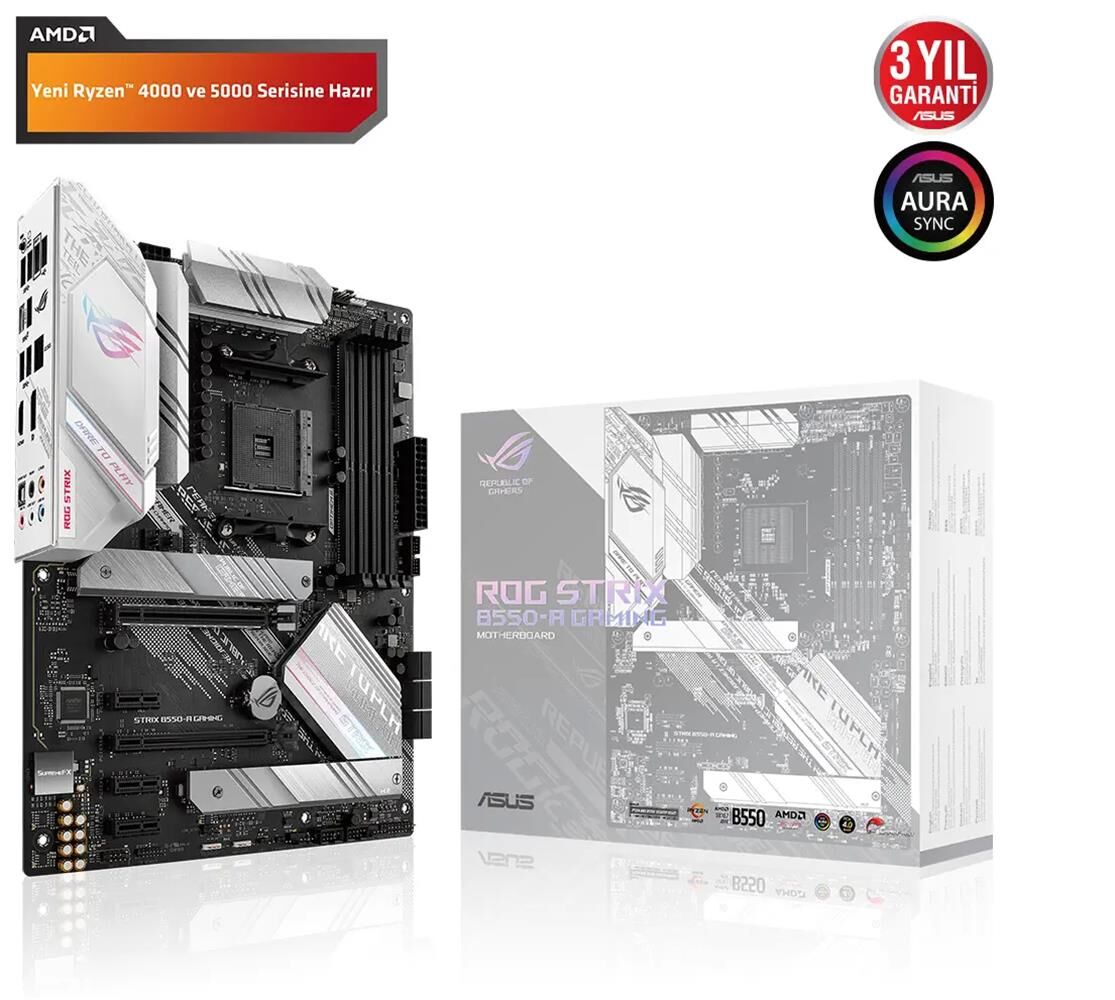 Asus Rog Strıx B550-A Gaming Amd B550 Am4 Ddr4 4600 Anakart