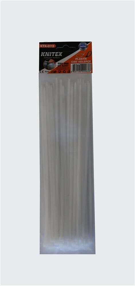 Knitex Ktx-073 3.6x250 mm 25li Adet Beyaz Plastik Kelepçe