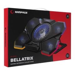 Addison Rampage AD-RC13 BELLATRIX Siyah 5 Fan 2 USB RGB Işıklı 15''-17'' Notebook Soğutucu Stand