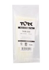 Tork TKB-200I 3.6-203 Beyaz Kablo Bağı 100lü Paket