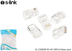 S-link SL-COB20P RJ-45 100 Lü Paket Jack UTP (Yeni Nesil)