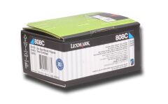 Lexmark 80C80C0 1.000 Sayfa Cyan Mavi Toner CX310-410-510 808C