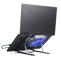 TX ACNBPS03 TX6x Yükseklik Ayarlı, RGB Fanlı,11''-15,6'' Uyumlu, Alümin Katlanabilir Notebook Soğutucu