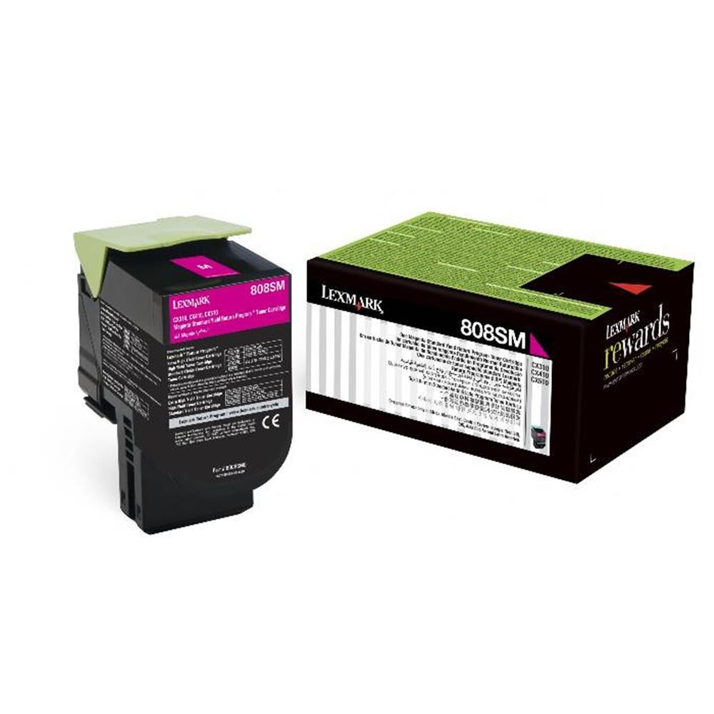 Lexmark 80C8SM0 2.000 Sayfa Magenta Kırmızı Toner CX310-410-510 808SM