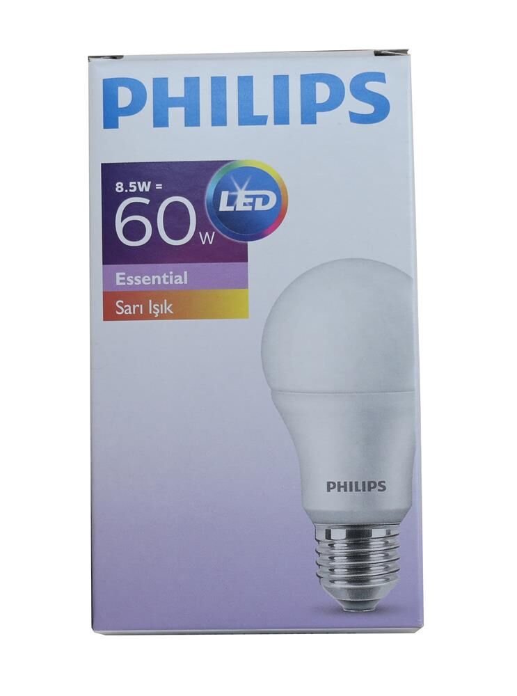 Philips Ess Led Bulp 8,5-60w e27 2700k Sarı Ampul (770085)