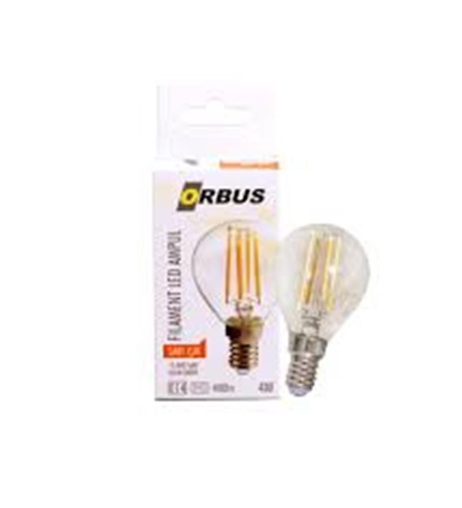 Orbus ORB-PC45 Mum 4W E14 Şeffaf Dekoratif Led Ampul 400 Lm Ra80 220-240V-50Hz