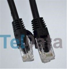 Teldata TLD-100S Cat6 1MT Siyah Utp Patch Kablo