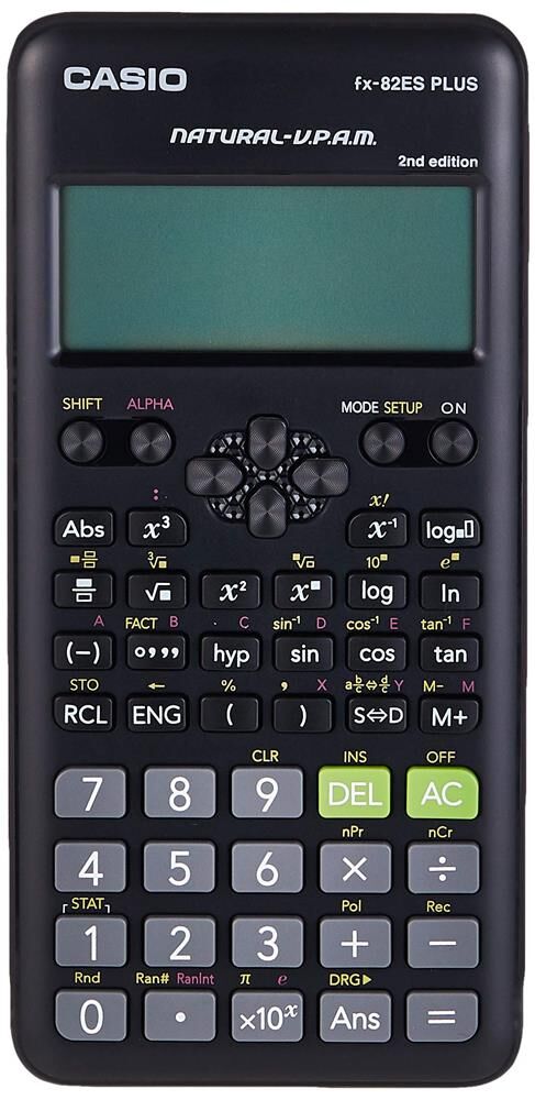 Casio FX-82ES Plus Siyah Bilimsel Fonksiyonlu Hesap Makinesi 2.Versiyon