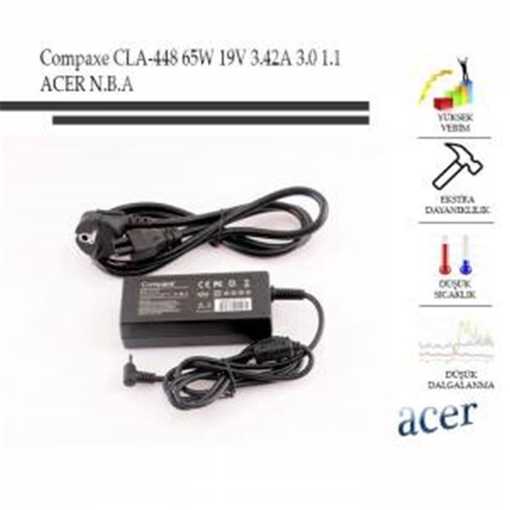 Compaxe CLA-448 65w 19v 3.42a 3.0-1.1 Notebook Adaptörü