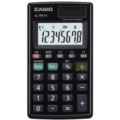 Casio SL-797TV-BK 8 Hane Siyah Cep Tipi Hesap Makinesi