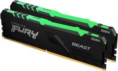 Kingston Fury Beast RGB 32GB (2x16GB) 3200MHz DDR4 CL16 Kit of 2 KF432C16BB1AK2-32 RGB Pc Ram