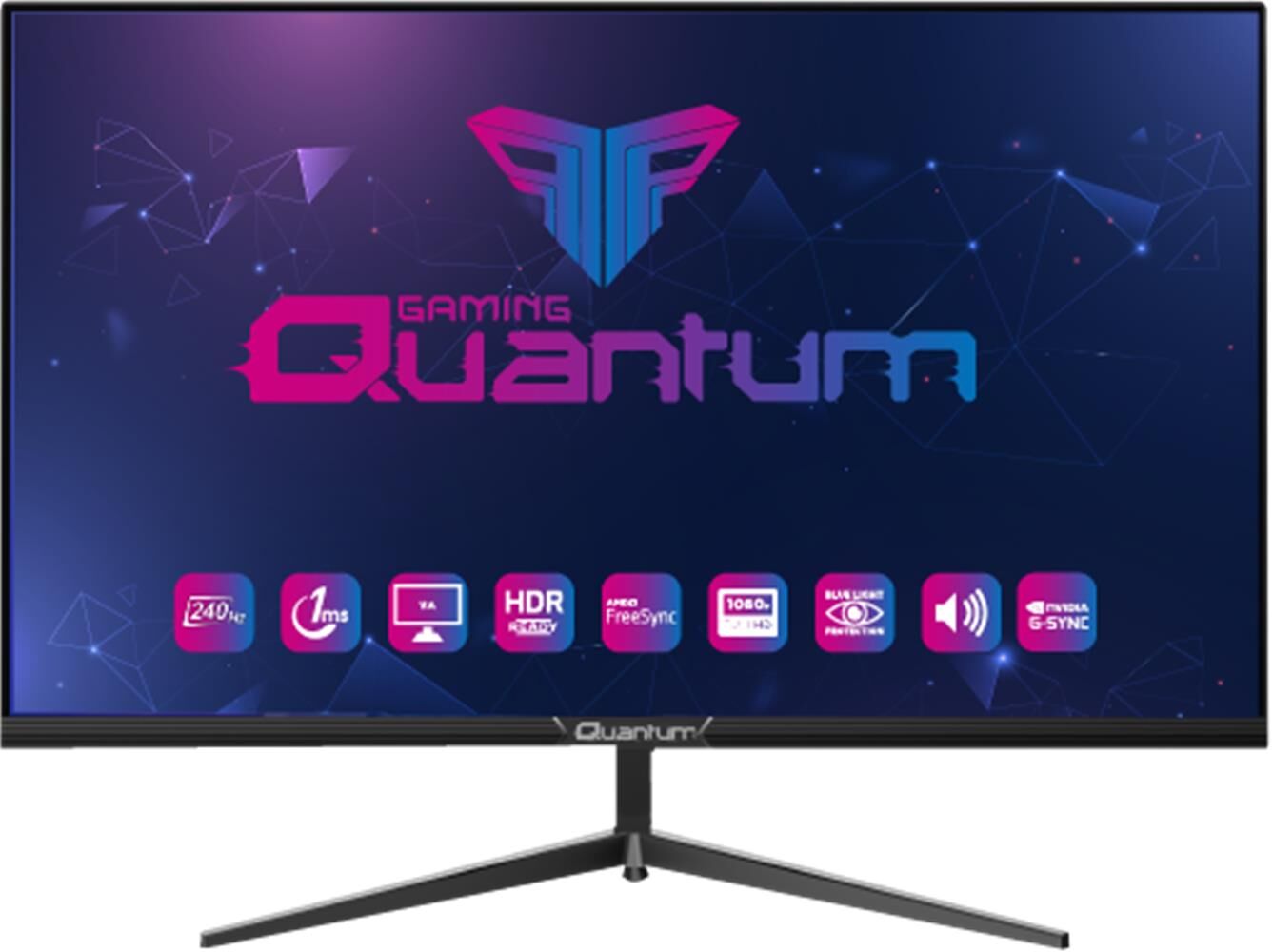 Technopc 23.8'' Quantum Gaming PG24 FHDVA 1ms 300Nit 200Hz 2xHDMI 1xDP 1xSPK RGB Light Monitör