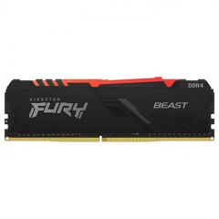 Kingston Fury Beast RGB KF436C18BBA-16 16GB (1x16GB) DDR4 3600MHz CL18 Siyah Gaming Ram (Bellek)